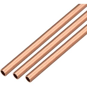 uxcell 3Pcs Copper Round Tube Pipe 6mm Outside Diameter x 4mm Inside Diameter 500mm Long