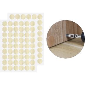Aopin Screw Hole Stickers PVC Covers Self Adhesive, 21mm Decorative Stickers Screws Covers Caps Great for Wooden Furniture Wardrobe Cabinet Shelf Desk Plate 2 Sheet, PC-233