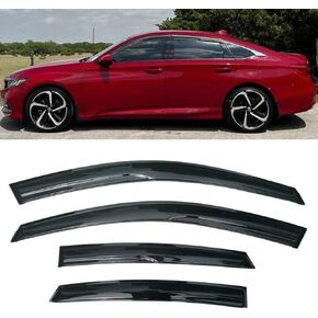 Side Car Window Visor Rain Guards Vent Deflectors for 2016-2022 Honda Civic Sedan, 4-Door Front Rear Sun Shades Window Vent Smoke 4pcs