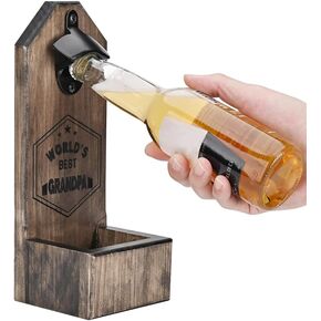 Beer Gifts for Men Brother, Beer Bottle Opener Wall Mounted, Cool Gadgets for Men, Unique Birthday Christmas Gifts for Men Who Have Everything, White Elephant Gifts
