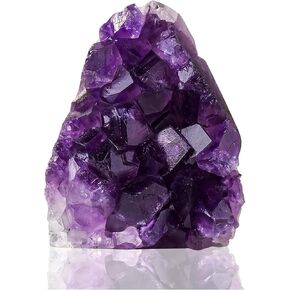 Apengshi Large Amethyst Geode Quartz 3-4 Lb Natural Deep Purple Crystal Raw Rock Cluster for Yoga Reiki Home Decor Gift for Men Women