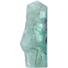 AMOYSTONE Natural Fluorite Wand Healing Crystal Stone Obelisk Large Tower Slab Block for Home Décor, Irregular Texture Pink Mauve 1.3-1.7 LBS