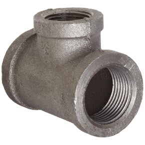 Anvil 8700121307 تركيب أنابيب الحديد القابل للطرق، تقليل المحملة، 3/4 بوصة × 3/4 بوصة × 1/2 بوصة NPT أنثى، لمسة نهائية سوداء