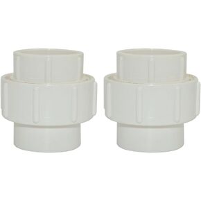 DAN SPEED 2Pcs PVC Union Coupling Pipe Fitting,PVC Slip Union Adapter(Socket x Socket),EPDM O-Ring (3/4'')