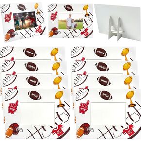 8 Pcs Football Picture Frame Football Team Gifts Frames Fits 4 x 6 Inches Photograph Paper Photo Frame for Athlete Coach Team Sports Theme Party Gifts
