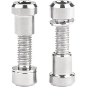 Titanium M5x16 18 20mm Bolt with Washer Hex Head Screw Steerer Clamp Nut for Bicycle Stem Front Forking Lock