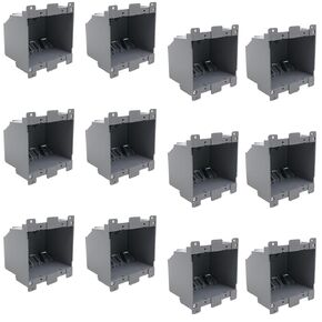 Old Work Electrical Box 2 Gang Extra Deep，PVC Electrical Junction Box for Switch，26 CU.in.Electrical Outlet Box Old Work(1-Pack),ETL,Fire Rated for 2 Hours,for Home Improvement