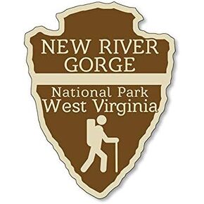 Arrowhead Shaped New River Gorge National Park Sticker (New np West Virginia Appalachian)