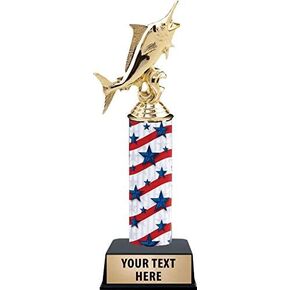 Fishing Awards - 11" Marlin Fish Trophies with Custom Text Prime