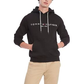 Tommy Hilfiger Men's Medium Weight Fleece Hoodie Sweatshirt with Embroidered Logo, Also Available in Big & Tall