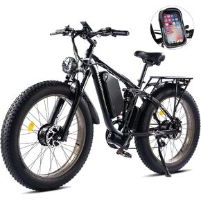 Electric Bike for Adults, 1500W Ebikes Dual Motor Removable Larger Battery,26"x4" Fat Tire, Bikes for Beach Mountain Snow Commute Off-Road Ride with UL Certified