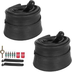 RUTU 14" x 1.75/1.95/2.10/2.125 Bike Tubes with 32mm Schrader Valve Compatible with 14x1.75 14x1.9 14x1.95 14x2.0 14x2.125 Kids Bike Puncture Proof Inner Tube 2 Pack