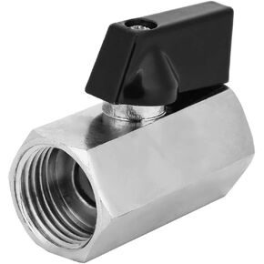 1/2" Thread Ball Valve, Brass Chrome Plating Female x Female NPT Thread Shut Off Valve with Handle