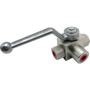 Hydraulic High Pressure Shut-Off Ball Valve 3 Way 1/4 Inch NPT 7250 PSI KHB Hydraulic Valve