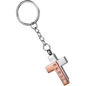 Angel Wing Cross Memorial Keepsake Ash Cremation Jewelry Urn Pendant Keychain