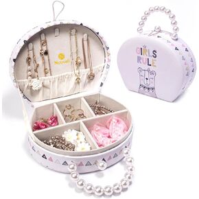 Jewelry Box for Girls Princess Style Girls Jewelry Box, Jewelry Box for Girls 5-14 Gift for Teens, travel jewelry organizer