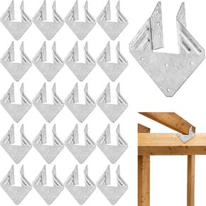 Coloch 20 Pack 18-Gauge Hurricane Tie, Hot Dip Galvanized Steel Joist Hangers Rafter Tie Brackets Heavy Duty Connector for Roofing Trusses, Wood Timbers, Resist High Wind/ Earthquake Forces