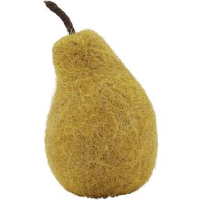 Mud Pie, Green Felt Fruit Décor, Pear, 4 1/4" x 2 1/4"