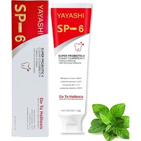 Sp-6 Ultra Whitening, Sp-6 Brightening Probiotics Whitening Toothpaste, Fresh Breath, Deep Cleaning Stain Removing. (Red)