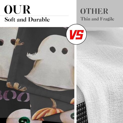 هالوين لطيف شبح المطبخ نافذة الستائر الستارة والطبقة مجموعة 36 بوصة، خمر المائية اليقطين 3 قطعة نافذة طبقات العلاج لغرفة المعيشة غرفة نوم ديكور المطبخ الستائر in Kuwait