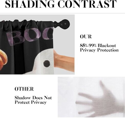 هالوين لطيف شبح المطبخ نافذة الستائر الستارة والطبقة مجموعة 36 بوصة، خمر المائية اليقطين 3 قطعة نافذة طبقات العلاج لغرفة المعيشة غرفة نوم ديكور المطبخ الستائر in Kuwait