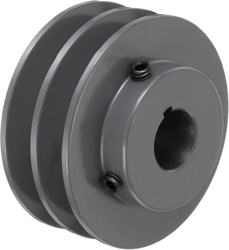 uxcell 2AK34-7/8 V-Belt Sheave 7/8"Bore 3.45"OD Double Groove Web Sheave Bored-to-Size Sheave, Cast Iron, Belt Section for 4L or A Belt in Saudi Arabia