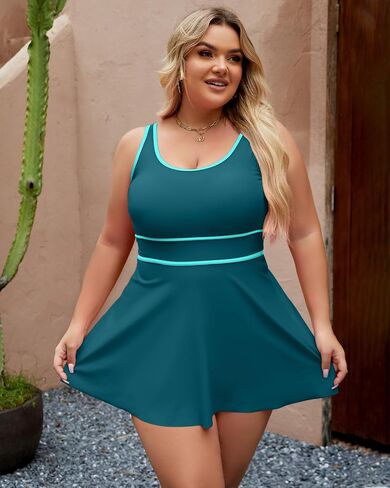 النساء حجم كبير المايوه عالية الخصر السراويل التغطية الكاملة بيكيني مجموعات 2 قطعة البطن تحكم Tankini لباس سباحة in Saudi Arabia