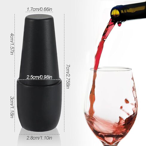 سدادات النبيذ JUNEBRUHSS، 8 قطع سدادات النبيذ السيليكون لزجاجات النبيذ، سدادة زجاجة البيرة، سدادة الشمبانيا، سدادة زجاجة النبيذ الفوارة القابلة لإعادة الاستخدام (4 ألوان) in Kuwait