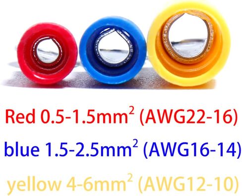 22-16/16-14/12-10 قياس مختلط قطع الاتصال السريع الكهربائية معزول M4/5/6/8 حلقة تجعيد محطات موصلات مجموعة متنوعة سلك كابل مجموعة متنوعة لصق in Kuwait