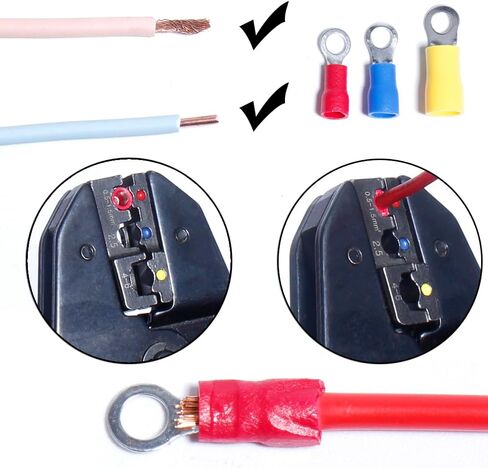 22-16/16-14/12-10 قياس مختلط قطع الاتصال السريع الكهربائية معزول M4/5/6/8 حلقة تجعيد محطات موصلات مجموعة متنوعة سلك كابل مجموعة متنوعة لصق in Kuwait