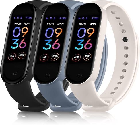 Vancle 3 PACK Bands لـ Amazfit Band 5 أساور بديلة، سوار معصم رياضي من السيليكون الناعم متوافق مع ملحقات Amazfit Band 5 Watchband in Kuwait