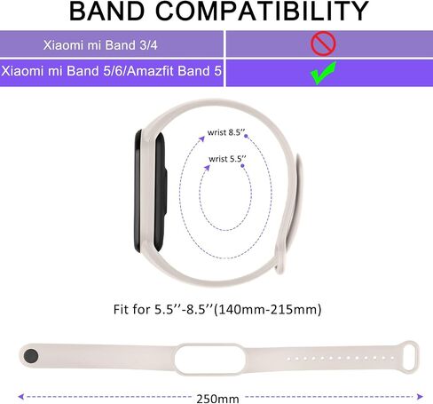 Vancle 3 PACK Bands لـ Amazfit Band 5 أساور بديلة، سوار معصم رياضي من السيليكون الناعم متوافق مع ملحقات Amazfit Band 5 Watchband in Kuwait