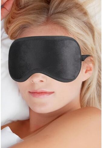 Magnetic Sleeping Mask Eye Patch Far Infrared Sleeping Mask Magnet Blindfold Eye Shade Cover Therapy Flight Nap Eye Pillow with Adjustable Strap in Kuwait
