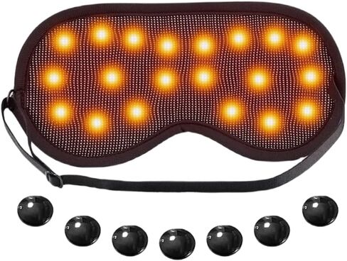 Magnetic Sleeping Mask Eye Patch Far Infrared Sleeping Mask Magnet Blindfold Eye Shade Cover Therapy Flight Nap Eye Pillow with Adjustable Strap in Kuwait