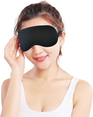 Magnetic Sleeping Mask Eye Patch Far Infrared Sleeping Mask Magnet Blindfold Eye Shade Cover Therapy Flight Nap Eye Pillow with Adjustable Strap in Kuwait