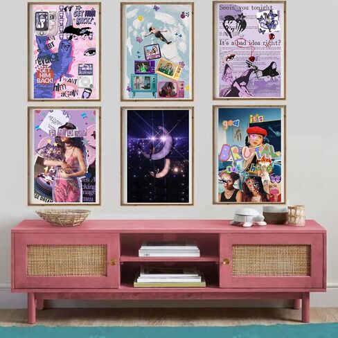 UrsaMajor Olivia Merch 2 PCS Liv Posters 12 x 18IN Merch Music Album Aesthetic Wall Collage Kit for Room Decor Include 25pcs Stickers & 12pcs 3D Butterfly Decoration Fan Gift Oliv-Rod in Saudi Arabia