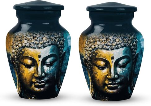 JAGASY Gautam Buddha Urns for Human Ashes Adult Female Mom - Cremation Urns for Human Ashes - Mini Urns for Ashes - Mini Urn - Small Urn for Ashes Keepsake - Cremation Urn (Size - 3inch, 1Pcs) in Saudi Arabia