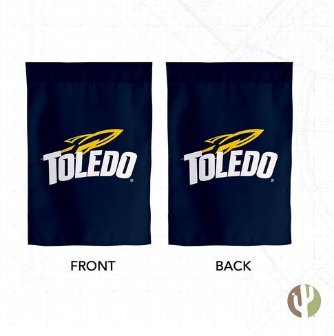 Desert Cactus University of Toledo Garden Flag UT Rockets Banner 100% Polyester (Design B) in Saudi Arabia