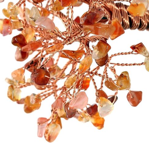 مزيج الأحجار الكريمة المال الجمشت الورد السترين العقيق الشفاف الكوارتز فنغ شوي النباتات والزهور الأشجار الاصطناعية الأبيض in Kuwait