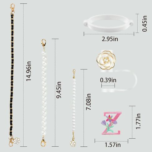 Stanley Cup Accessories Set 6PCS - Water Bottle Handle Strap,Stanley Charms, Straw Cover Topper Cap for Stanley Cup 30 & 40 oz Tumbler for Women,Stanley Embroidered Letter in Saudi Arabia