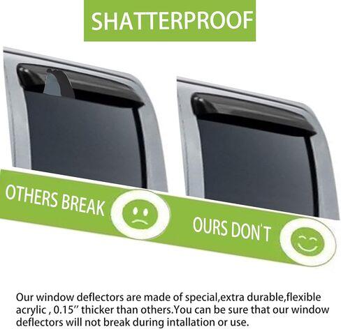 Side Car Window Visor Rain Guards Vent Deflectors for 2016-2022 Honda Civic Sedan, 4-Door Front Rear Sun Shades Window Vent Smoke 4pcs in Kuwait