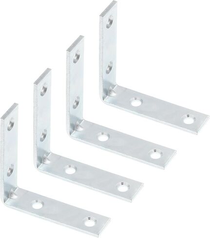 Prime-Line MP11356-4 Corner Bracket, 2-1/2 In., Steel Construction, Zinc-Plated, L-Angle (4 Pack) in Saudi Arabia