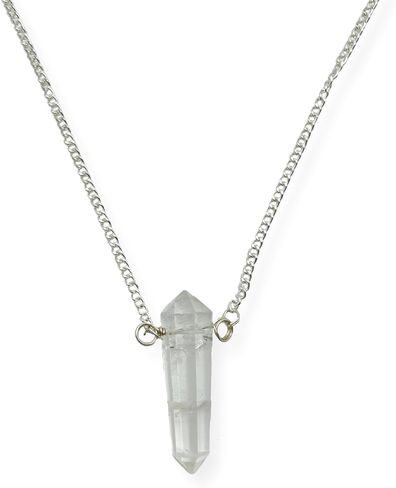 GEMSCITE Double Points Crystal Healing Pendant for Women Jewelry Making Necklace With Adjustable Chain in Saudi Arabia