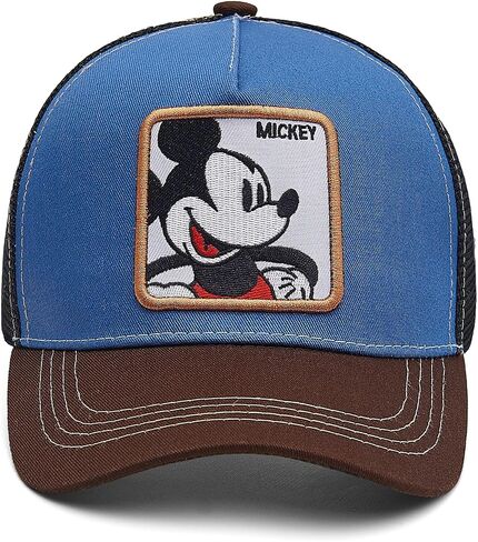 Cartoon Baseball Cap for Men Women, Adjustable Mesh Trucker Hat Anime Embroidered Design Snapback in Saudi Arabia