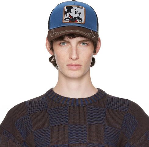 Cartoon Baseball Cap for Men Women, Adjustable Mesh Trucker Hat Anime Embroidered Design Snapback in Saudi Arabia