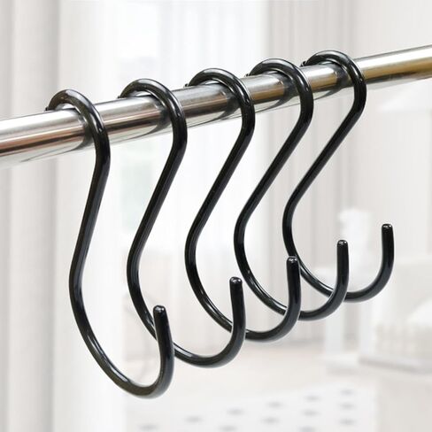 خطافات S متينة مقاس 6 بوصات، خطافات كبيرة S لتعليق النباتات، خطافات S مطلية بالفينيل، خطافات S متينة غير قابلة للانزلاق لتعليق الخزانة، مغذيات الطيور، المطبخ، حديقة وعاء الوعاء in Kuwait