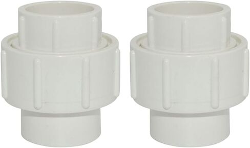 DAN SPEED 2Pcs PVC Union Coupling Pipe Fitting,PVC Slip Union Adapter(Socket x Socket),EPDM O-Ring (3/4'') in Saudi Arabia