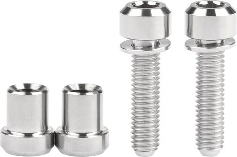Titanium M5x16 18 20mm Bolt with Washer Hex Head Screw Steerer Clamp Nut for Bicycle Stem Front Forking Lock in Saudi Arabia