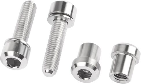 Titanium M5x16 18 20mm Bolt with Washer Hex Head Screw Steerer Clamp Nut for Bicycle Stem Front Forking Lock in Saudi Arabia