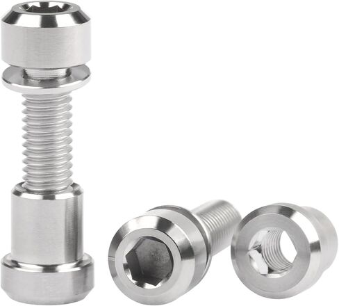 Titanium M5x16 18 20mm Bolt with Washer Hex Head Screw Steerer Clamp Nut for Bicycle Stem Front Forking Lock in Saudi Arabia